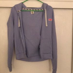 PINK - purple zip up hoodie